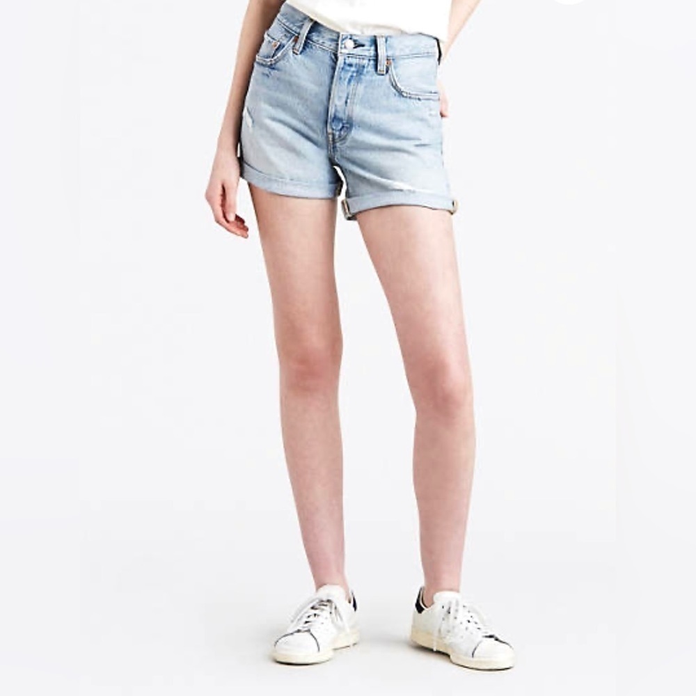 Levi’s Premium - 501 Long women’s cuffed denim shorts